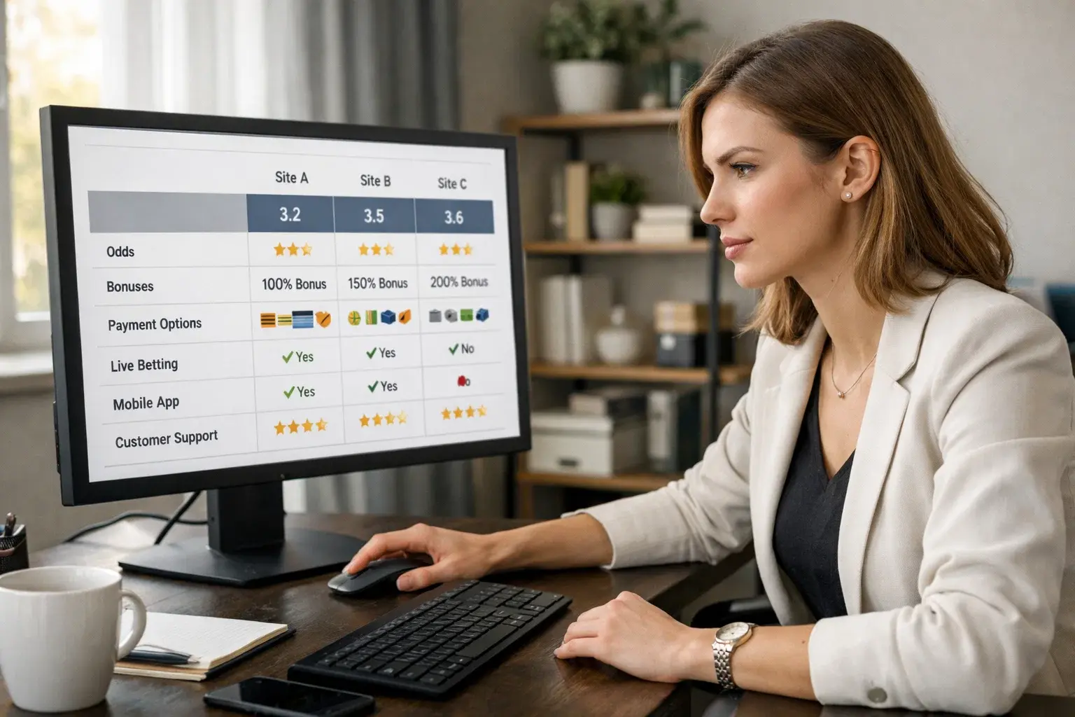 Operatore che utilizza piattaforma di scommesse online